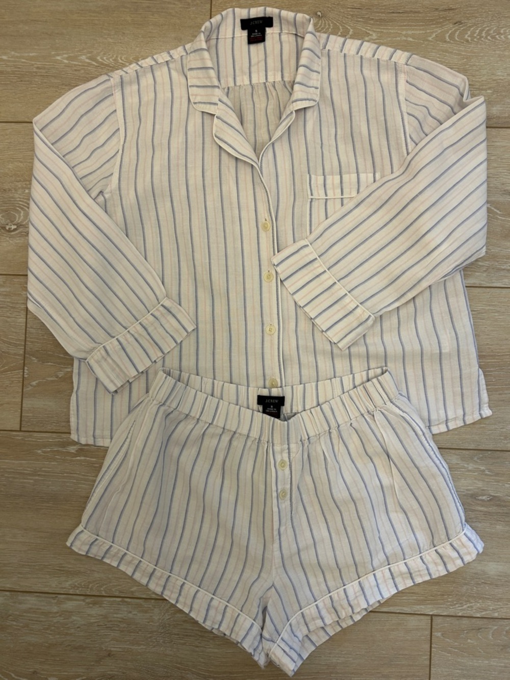J. Crew Linen/Cotton Pajama Set